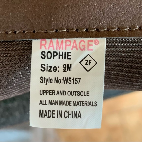 Women’s Brown Boots Sz 9 by “RAMPAGE” - Picture 10 of 10